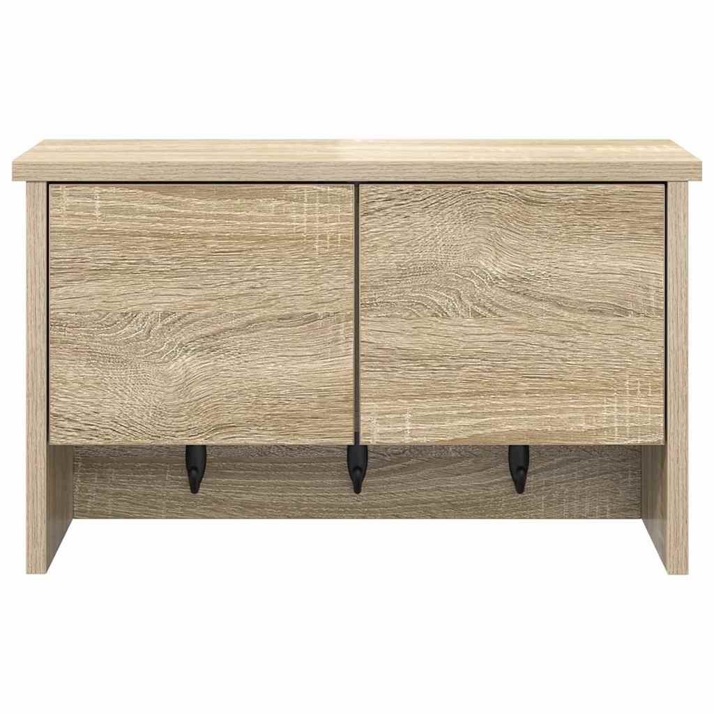 Wandgemonteerde kapstok met plank Sonoma Eiken 50 x 20 x 30 cm is nu te koop bij PeponiXL, paradijselijk wonen!