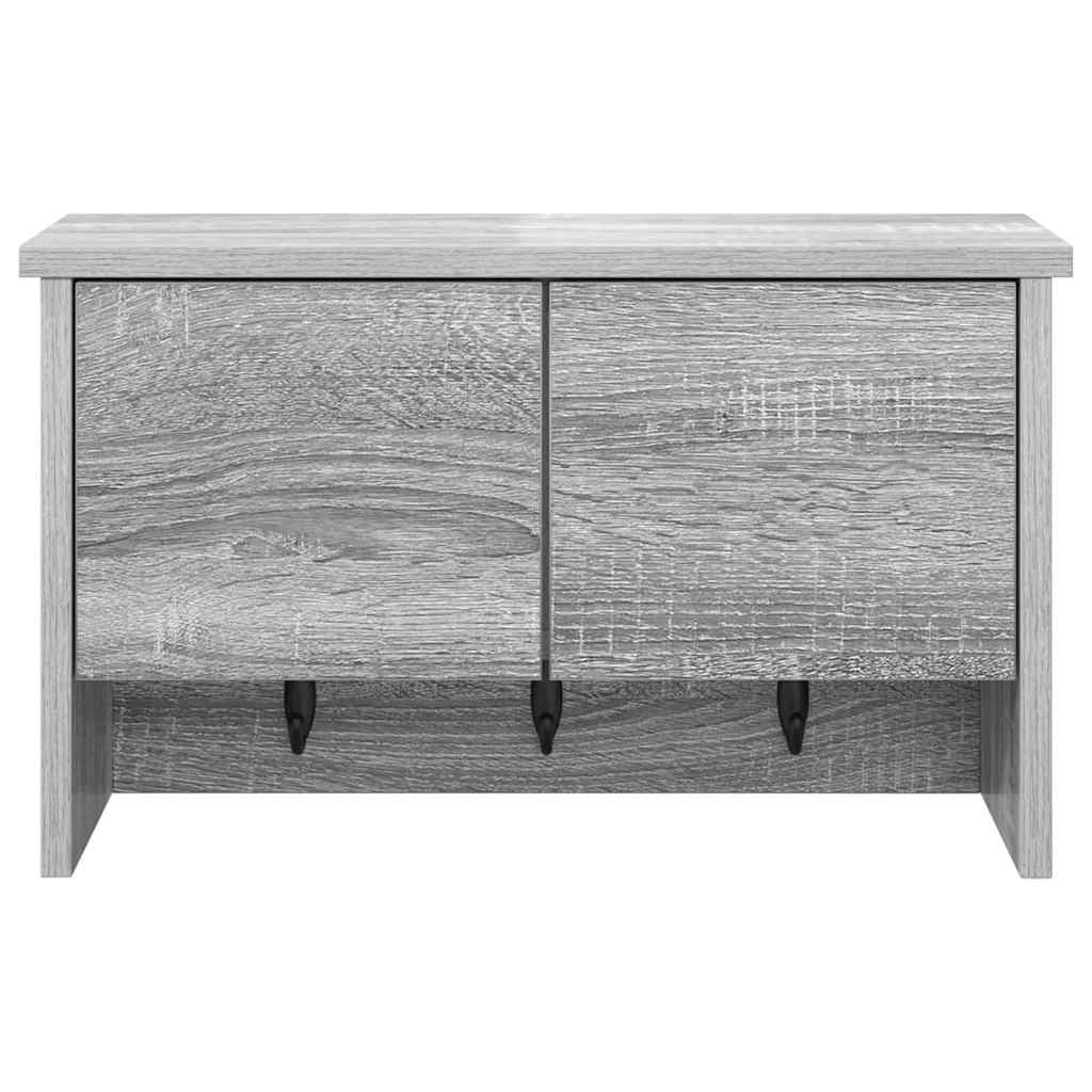 Wandgemonteerde kapstok met plank Grijs Sonoma 50 x 20 x 30 cm is nu te koop bij PeponiXL, paradijselijk wonen!