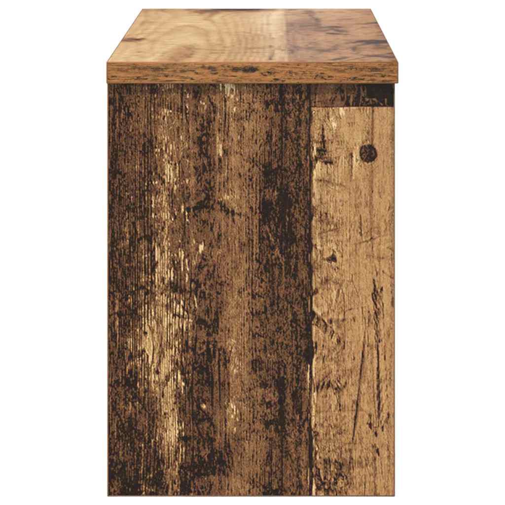 Wandgemonteerde kapstok Oudhout 50 x 20 x 30 cm Bewerkt hout is nu te koop bij PeponiXL, paradijselijk wonen!