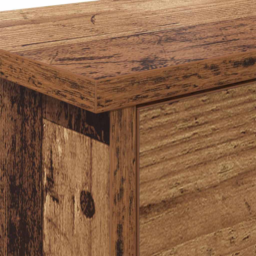 Wandgemonteerde kapstok Oudhout 80 x 20 x 30 cm Bewerkt hout is nu te koop bij PeponiXL, paradijselijk wonen!
