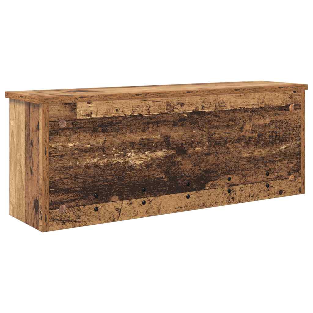 Wandgemonteerde kapstok Oudhout 80 x 20 x 30 cm Bewerkt hout is nu te koop bij PeponiXL, paradijselijk wonen!