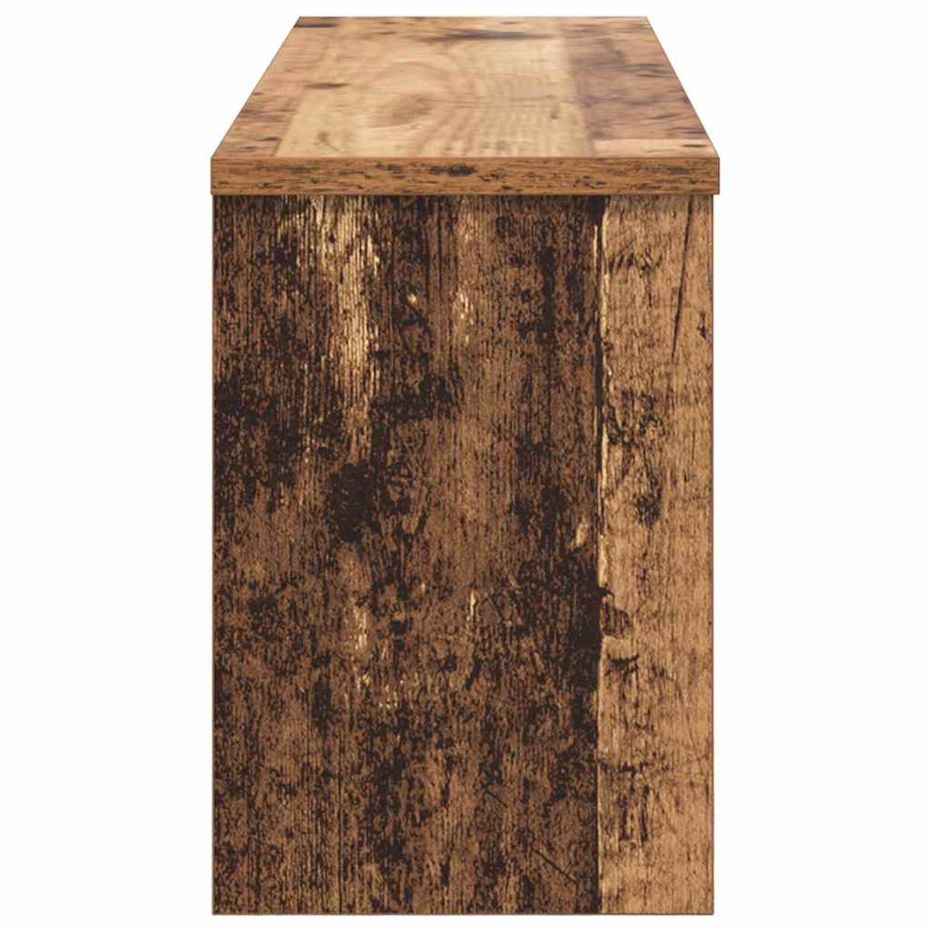 Wandgemonteerde kapstok Oudhout 80 x 20 x 30 cm Bewerkt hout is nu te koop bij PeponiXL, paradijselijk wonen!
