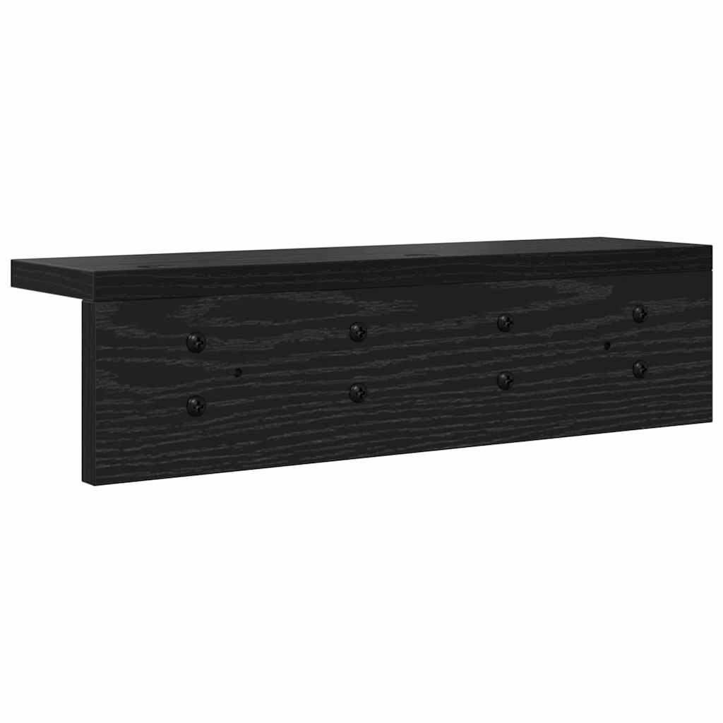 Wandgemonteerde kapstok Zwart Eiken 40 x 10,5 x 10,5 cm is nu te koop bij PeponiXL, paradijselijk wonen!