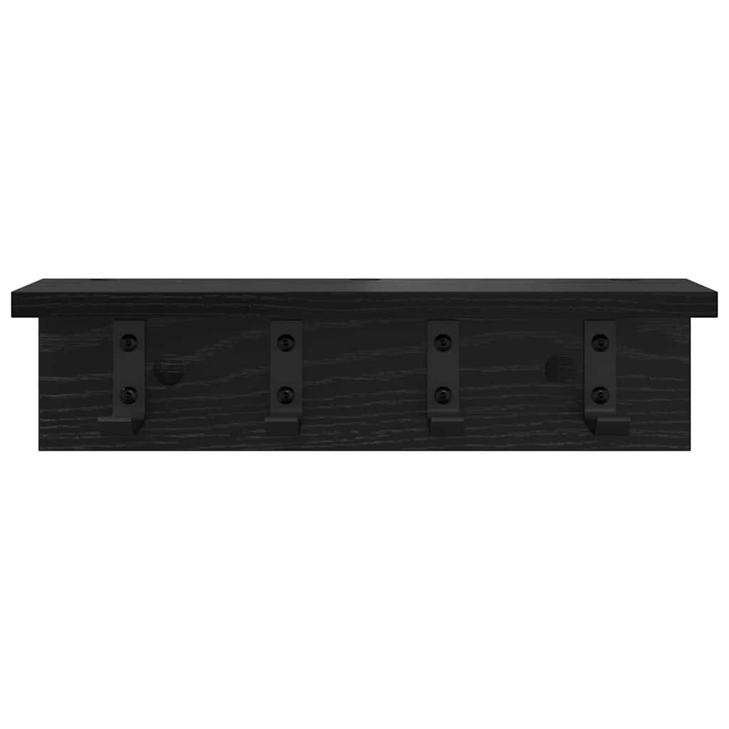 Wandgemonteerde kapstok Zwart Eiken 40 x 10,5 x 10,5 cm is nu te koop bij PeponiXL, paradijselijk wonen!