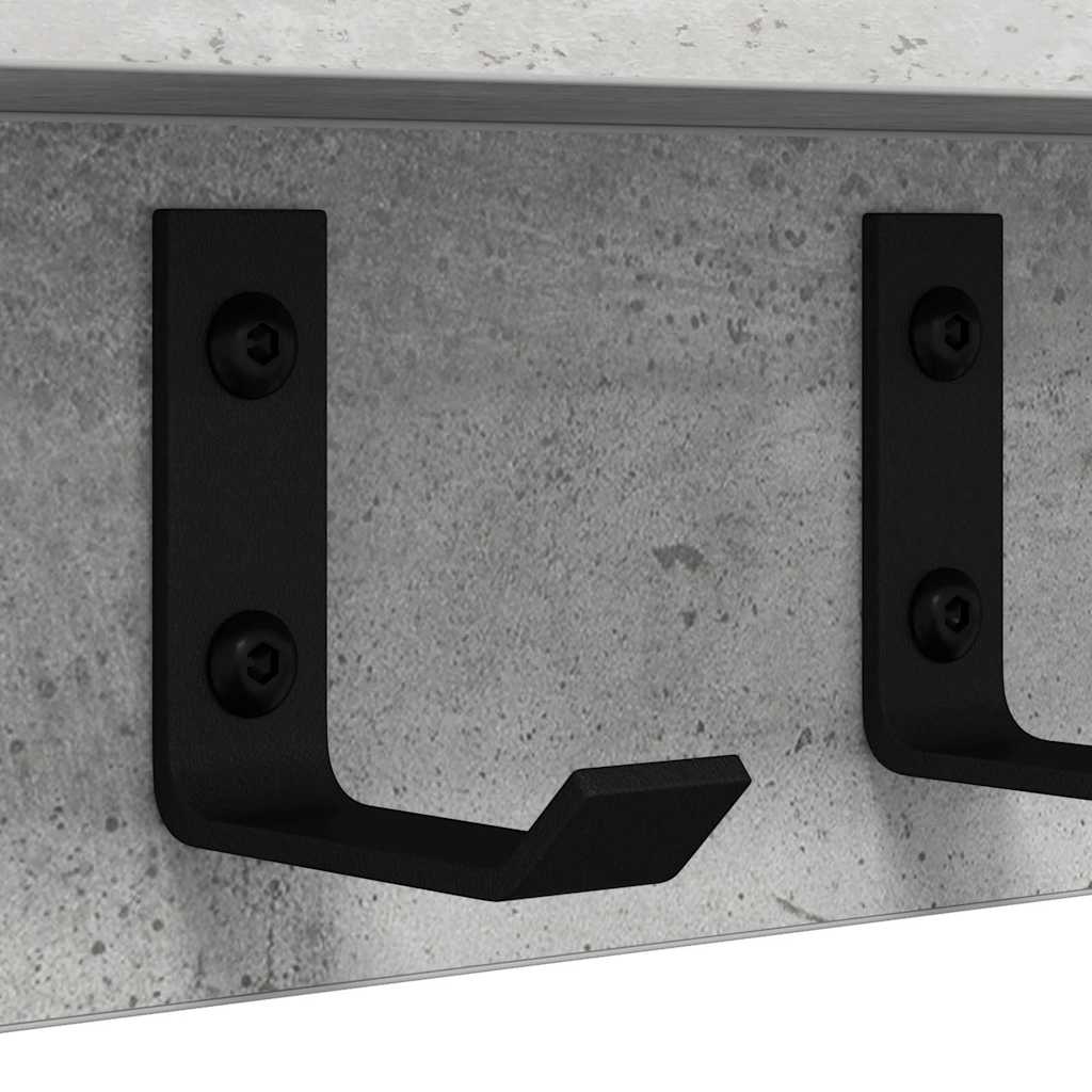 Wandgemonteerde kapstok Beton Grijs 40 x 10,5 x 10,5 cm is nu te koop bij PeponiXL, paradijselijk wonen!