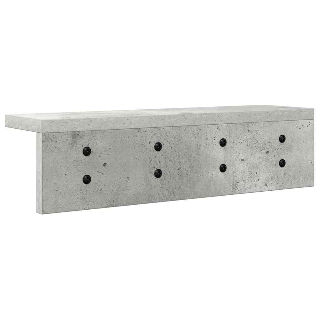 Wandgemonteerde kapstok Beton Grijs 40 x 10,5 x 10,5 cm is nu te koop bij PeponiXL, paradijselijk wonen!