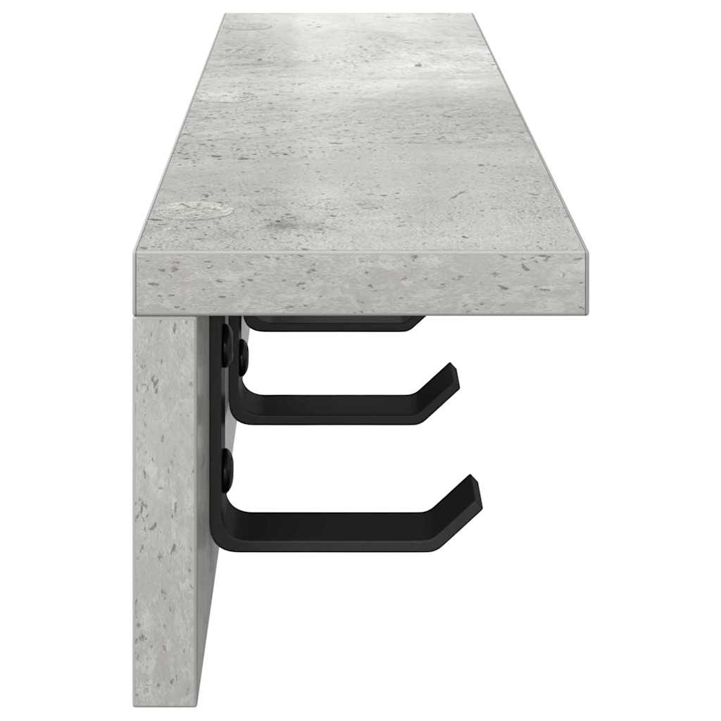 Wandgemonteerde kapstok Beton Grijs 40 x 10,5 x 10,5 cm is nu te koop bij PeponiXL, paradijselijk wonen!