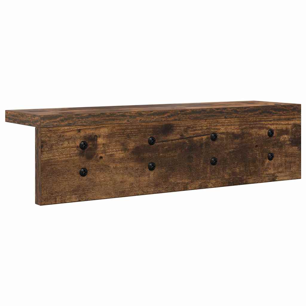 Wandgemonteerde kapstok Gerookt eiken 40 x 10,5 x 10,5 cm is nu te koop bij PeponiXL, paradijselijk wonen!