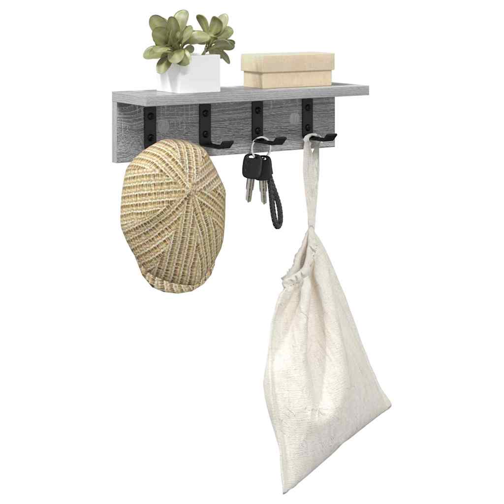 Wandgemonteerde kapstok Grijs Sonoma 40 x 10,5 x 10,5 cm is nu te koop bij PeponiXL, paradijselijk wonen!