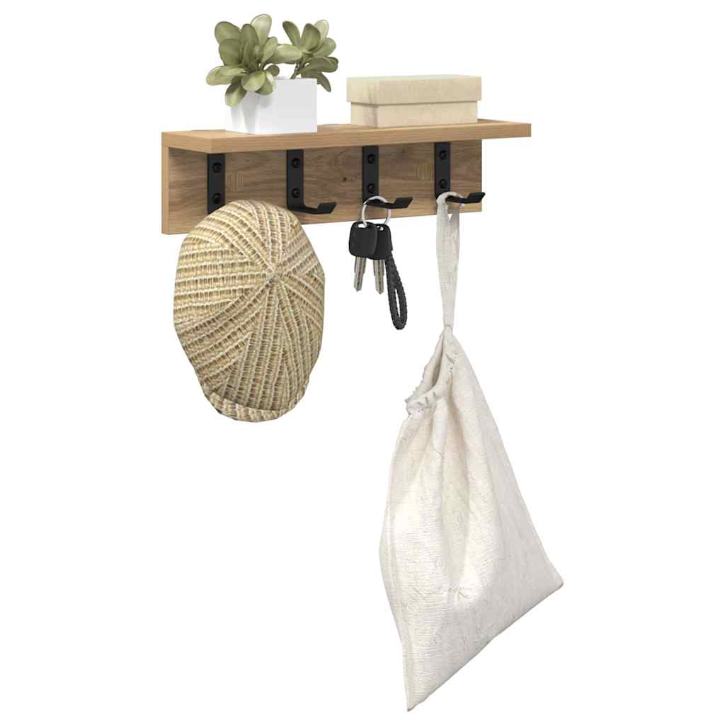 Wandgemonteerde kapstok Artisan Eiken 40 x 10,5 x 10,5 cm is nu te koop bij PeponiXL, paradijselijk wonen!