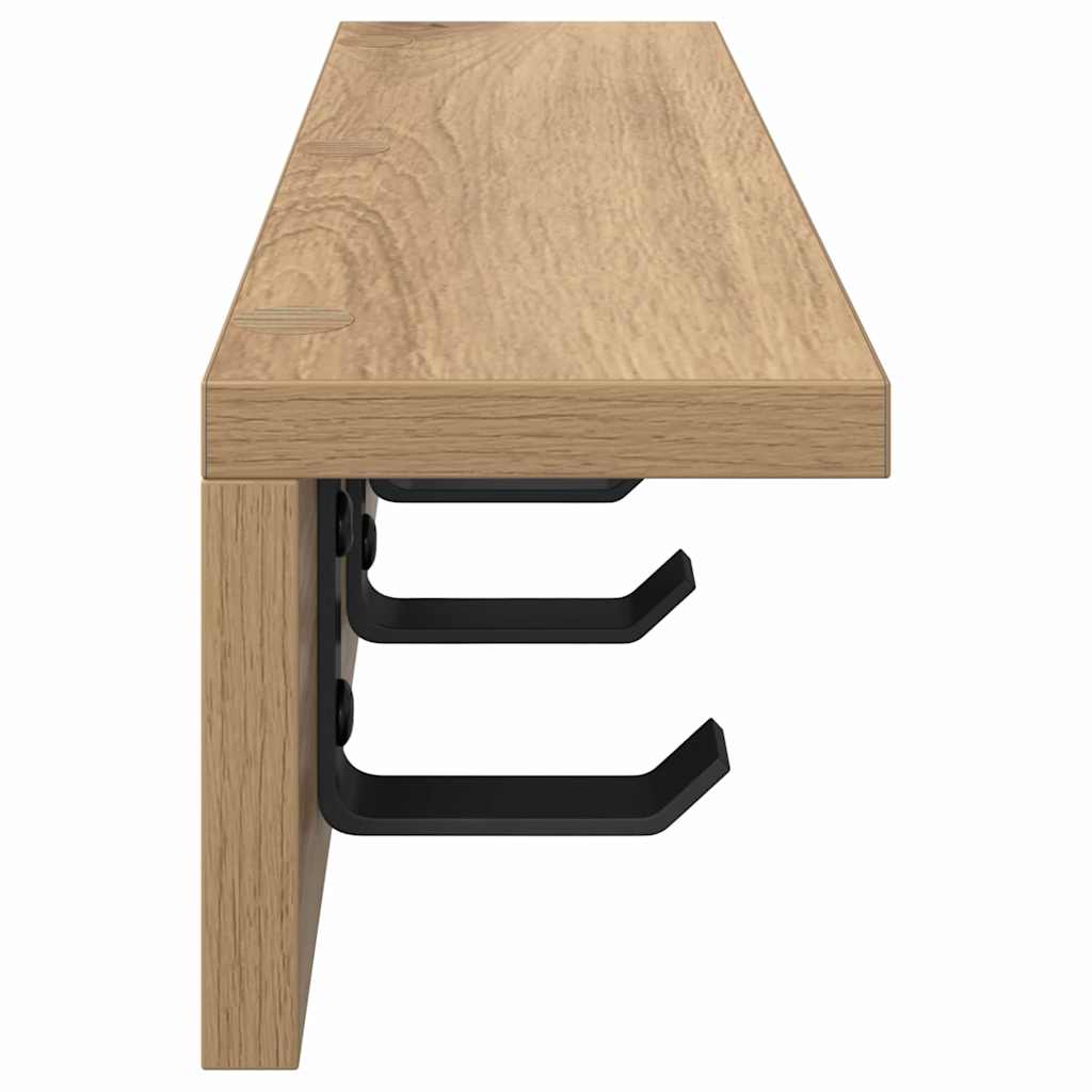 Wandgemonteerde kapstok Artisan Eiken 40 x 10,5 x 10,5 cm is nu te koop bij PeponiXL, paradijselijk wonen!