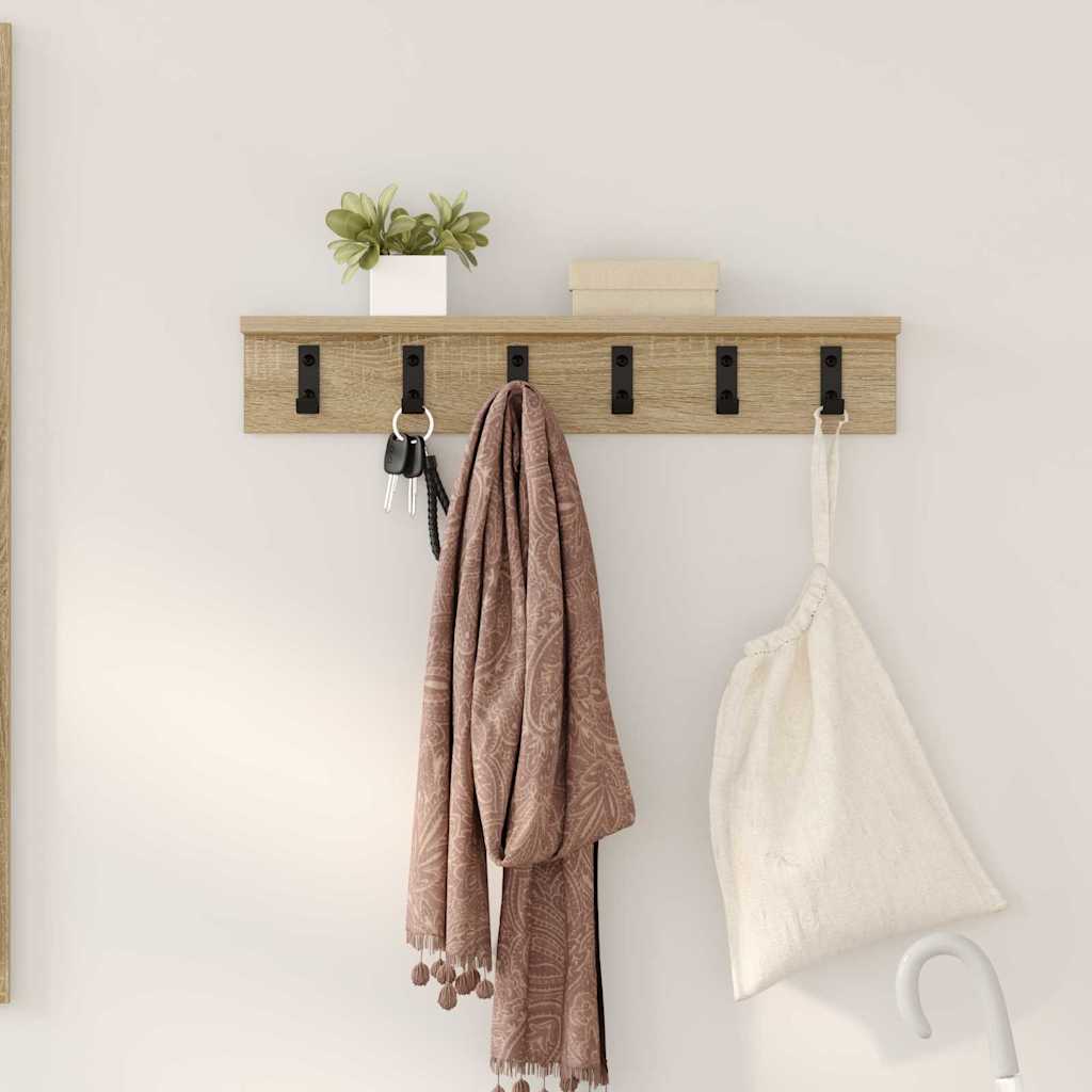 Wandgemonteerde kapstok Sonoma Eiken 60 x 10,5 x 10,5 cm is nu te koop bij PeponiXL, paradijselijk wonen!