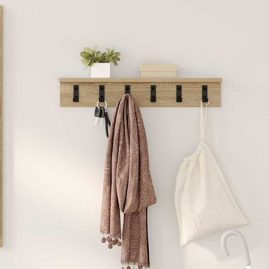 Wandgemonteerde kapstok Sonoma Eiken 60 x 10,5 x 10,5 cm is nu te koop bij PeponiXL, paradijselijk wonen!