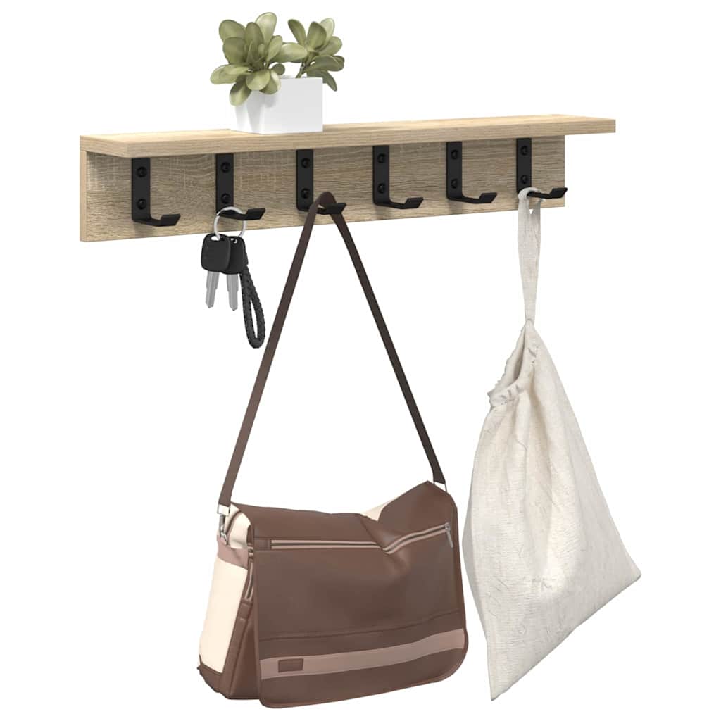 Wandgemonteerde kapstok Sonoma Eiken 60 x 10,5 x 10,5 cm is nu te koop bij PeponiXL, paradijselijk wonen!