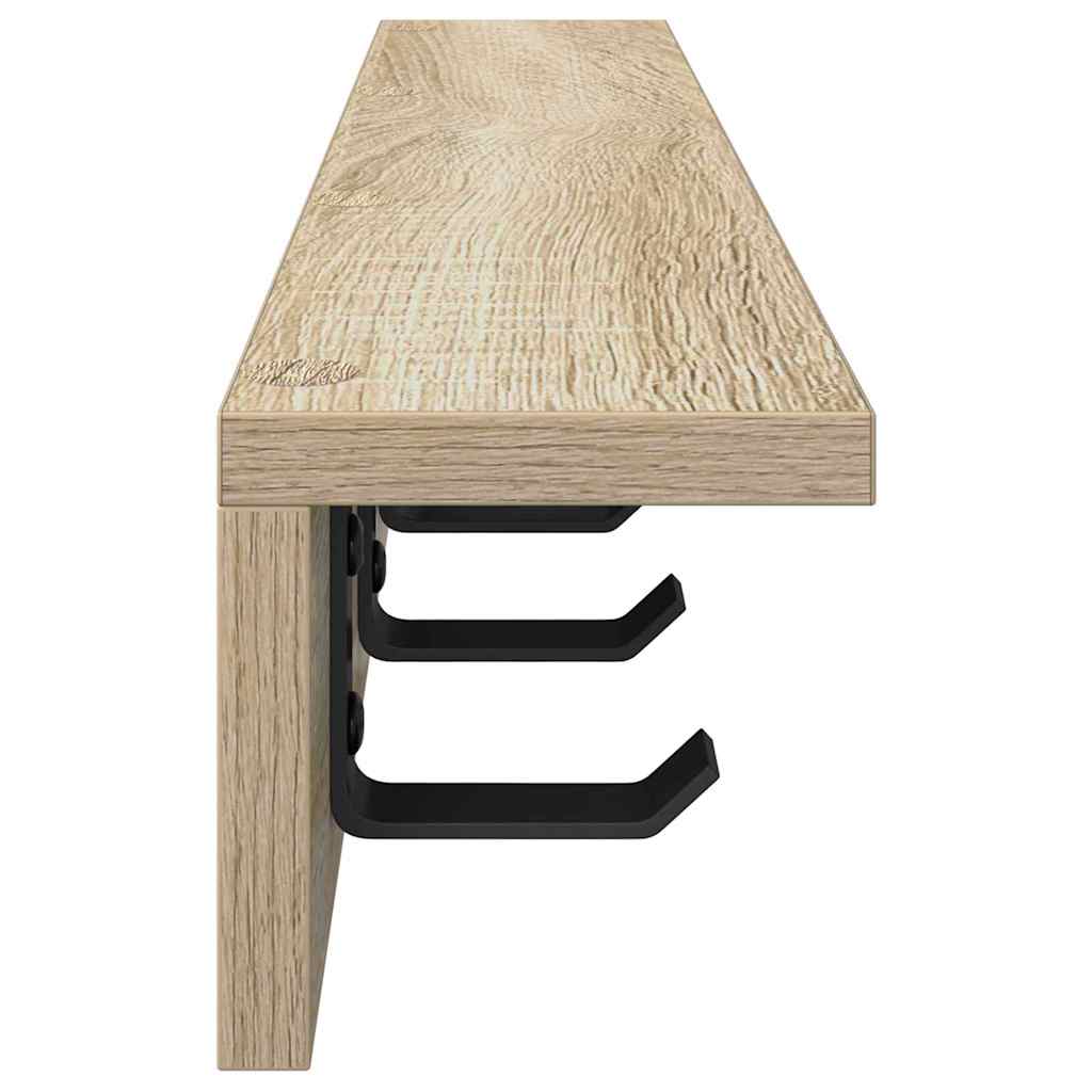 Wandgemonteerde kapstok Sonoma Eiken 60 x 10,5 x 10,5 cm is nu te koop bij PeponiXL, paradijselijk wonen!