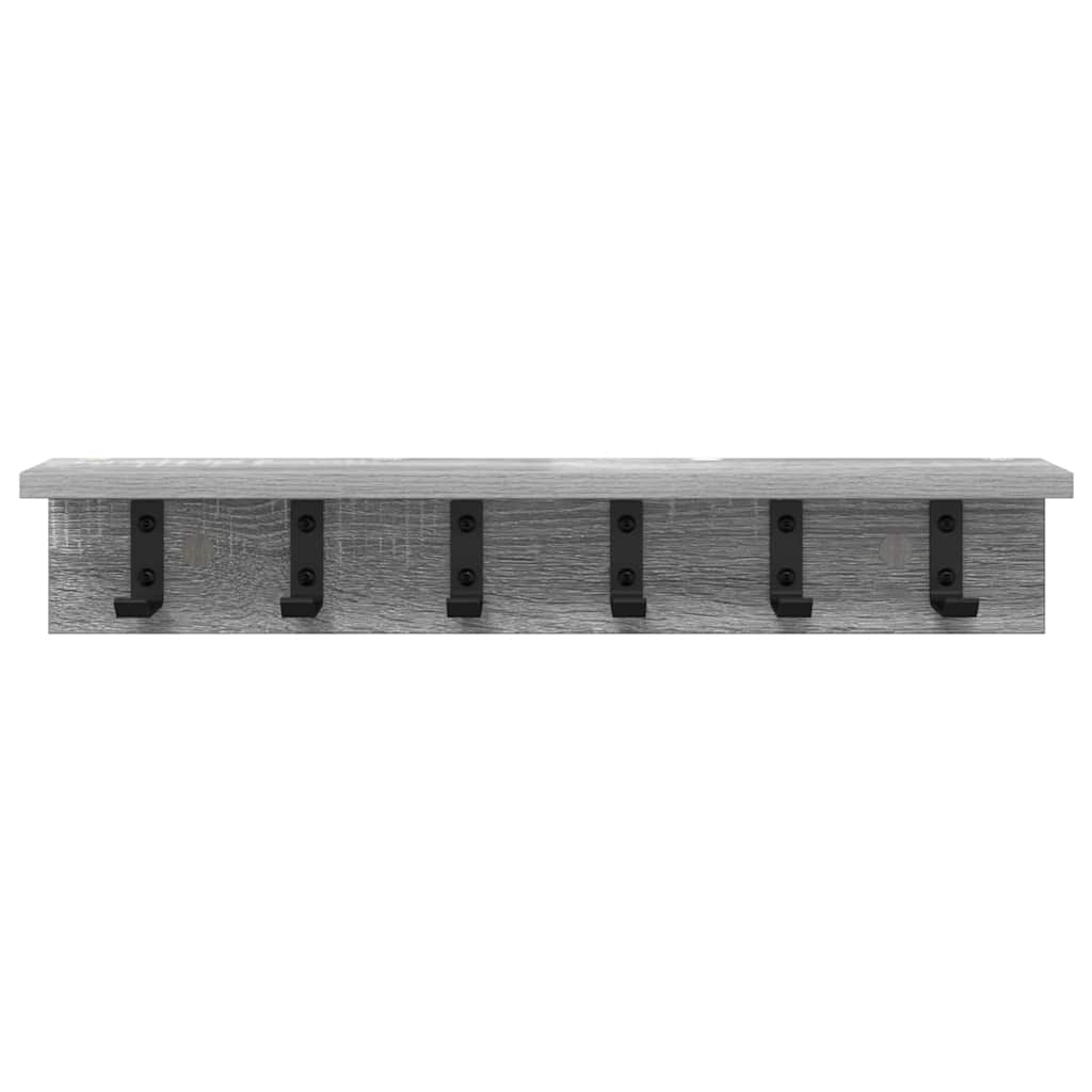 Wandgemonteerde kapstok Grijs Sonoma 60 x 10,5 x 10,5 cm is nu te koop bij PeponiXL, paradijselijk wonen!