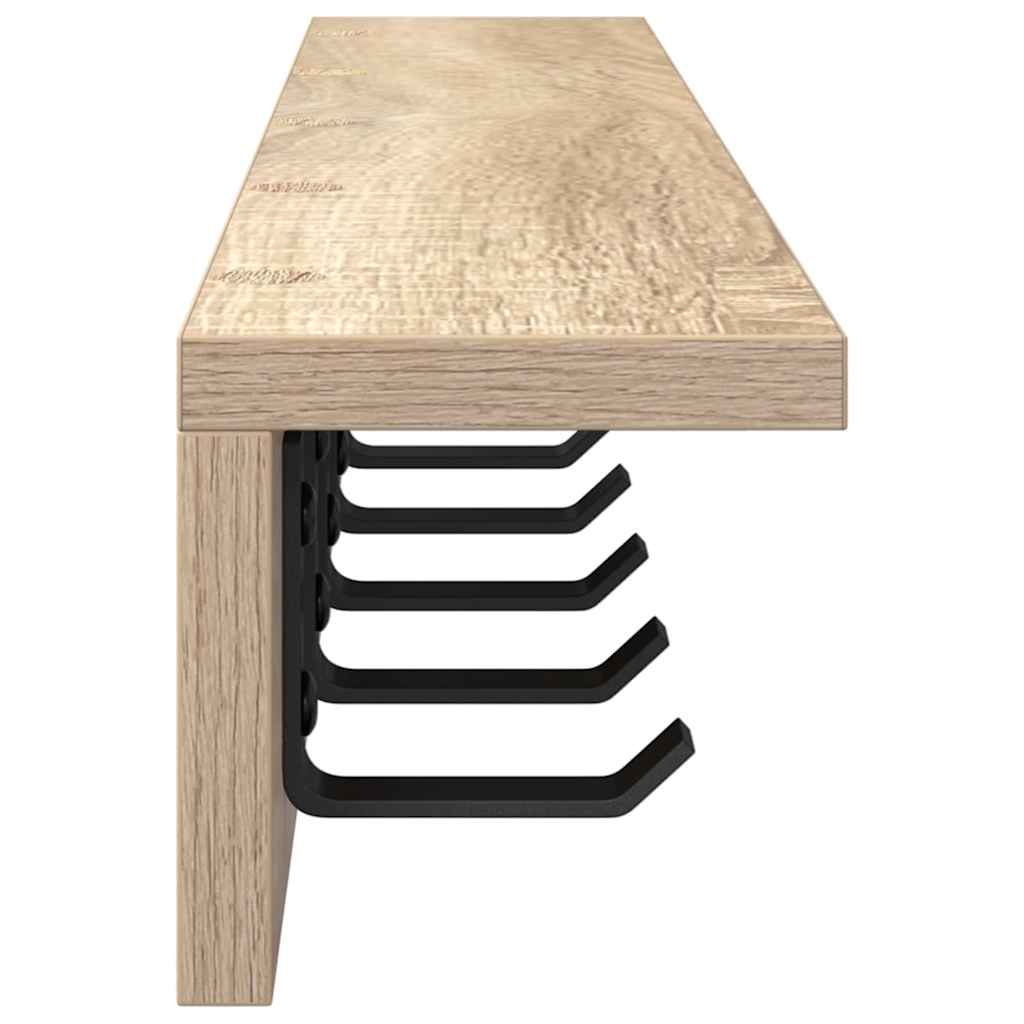 Wandgemonteerde kapstok Sonoma Eiken 80 x 10,5 x 10,5 cm is nu te koop bij PeponiXL, paradijselijk wonen!