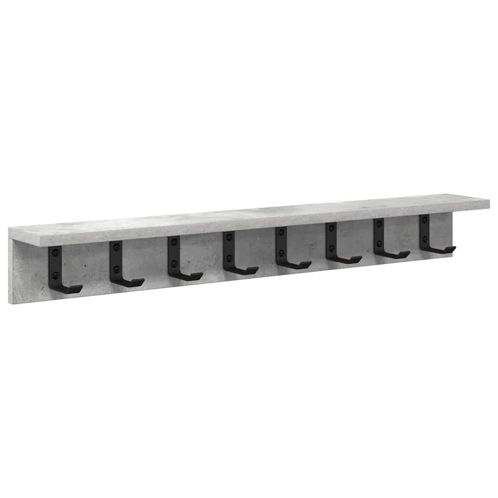 Wandgemonteerde kapstok Beton Grijs 80 x 10,5 x 10,5 cm is nu te koop bij PeponiXL, paradijselijk wonen!