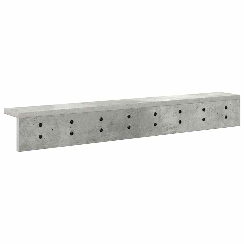 Wandgemonteerde kapstok Beton Grijs 80 x 10,5 x 10,5 cm is nu te koop bij PeponiXL, paradijselijk wonen!
