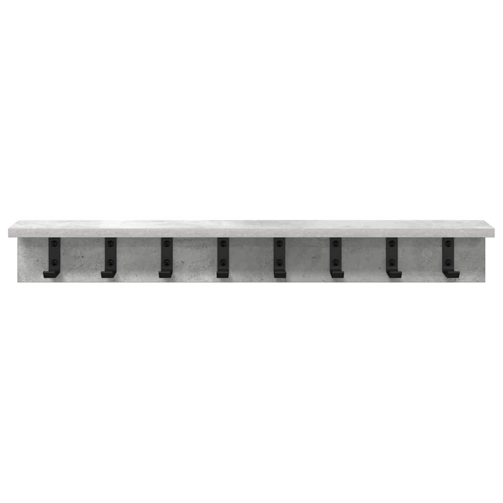 Wandgemonteerde kapstok Beton Grijs 80 x 10,5 x 10,5 cm is nu te koop bij PeponiXL, paradijselijk wonen!