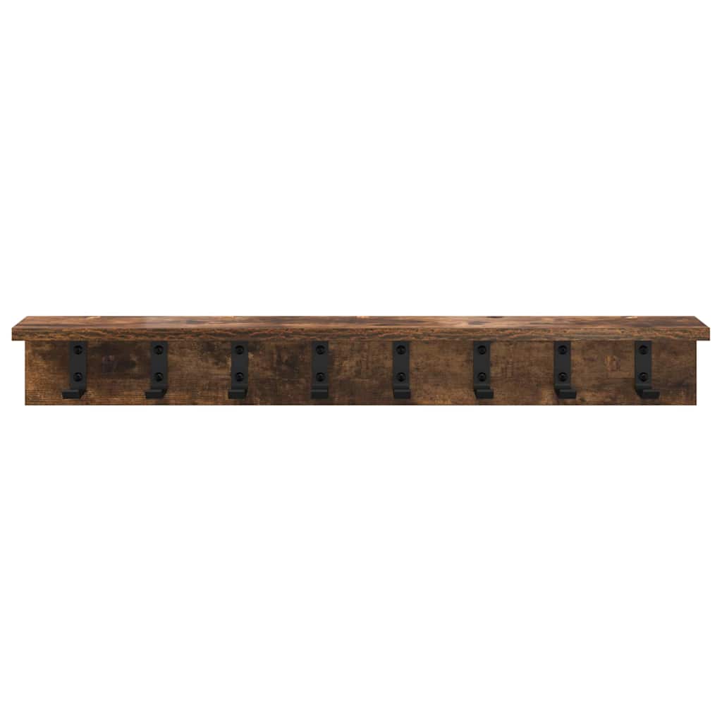 Wandgemonteerde kapstok Gerookt eiken 80 x 10,5 x 10,5 cm is nu te koop bij PeponiXL, paradijselijk wonen!