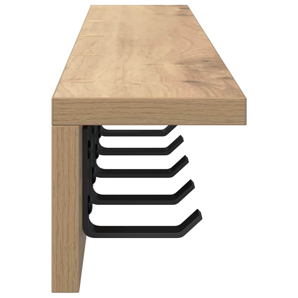 Wandgemonteerde kapstok Artisan Eiken 80 x 10,5 x 10,5 cm is nu te koop bij PeponiXL, paradijselijk wonen!