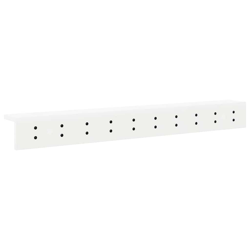 Wandgemonteerde kapstok Wit 100 x 10,5 x 10,5 cm Bewerkt hout is nu te koop bij PeponiXL, paradijselijk wonen!