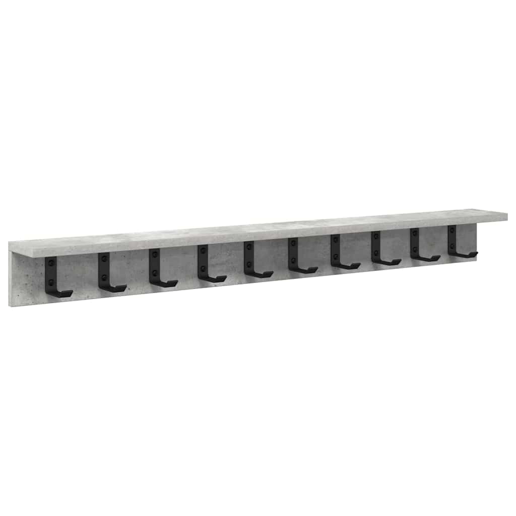 Wandgemonteerde kapstok Beton Grijs 100 x 10,5 x 10,5 cm is nu te koop bij PeponiXL, paradijselijk wonen!