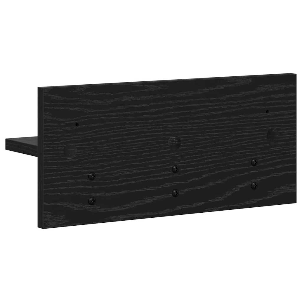 Wandgemonteerde kapstok Zwart Eiken 40 x 10,5 x 18 cm is nu te koop bij PeponiXL, paradijselijk wonen!