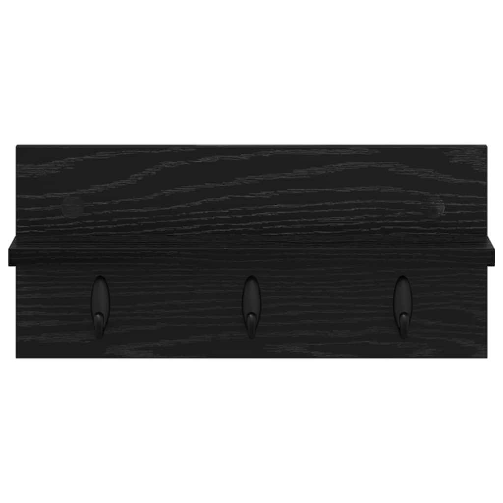 Wandgemonteerde kapstok Zwart Eiken 40 x 10,5 x 18 cm is nu te koop bij PeponiXL, paradijselijk wonen!