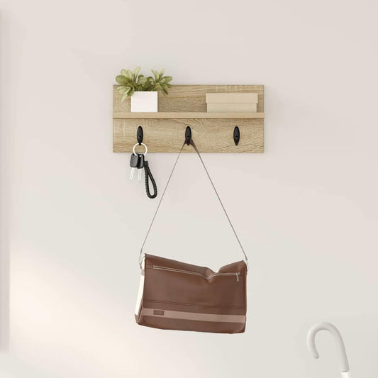 Wandgemonteerde kapstok Sonoma Eiken 40 x 10,5 x 18 cm is nu te koop bij PeponiXL, paradijselijk wonen!