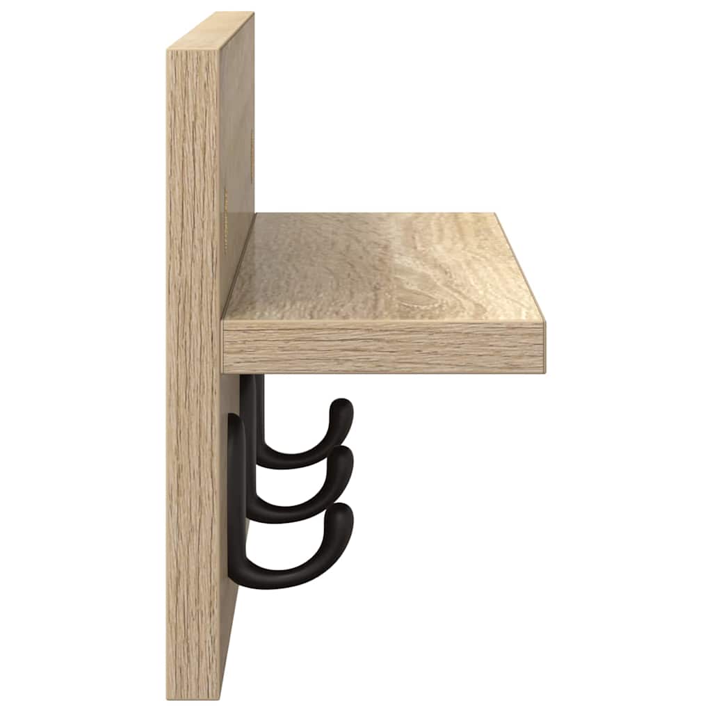 Wandgemonteerde kapstok Sonoma Eiken 40 x 10,5 x 18 cm