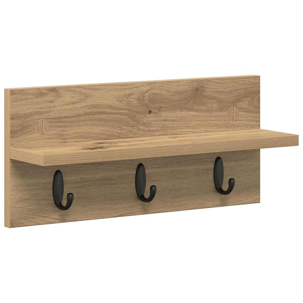 Wandgemonteerde kapstok Artisan Eiken 40 x 10,5 x 18 cm