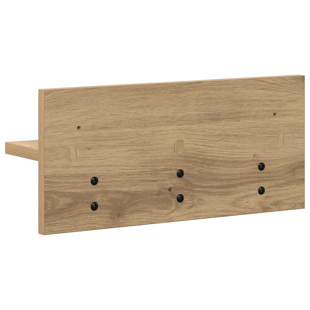 Wandgemonteerde kapstok Artisan Eiken 40 x 10,5 x 18 cm
