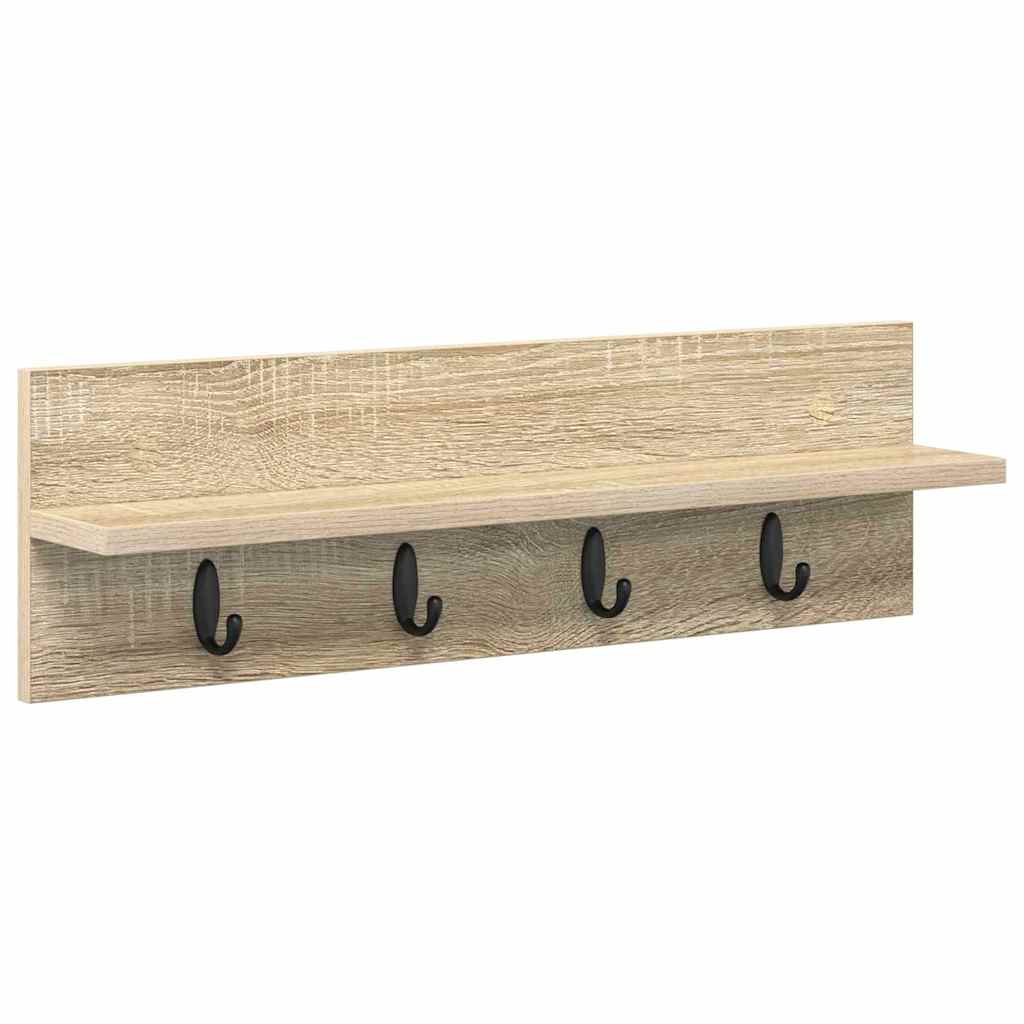 Wandgemonteerde kapstok Sonoma Eiken 60 x 10,5 x 18 cm is nu te koop bij PeponiXL, paradijselijk wonen!