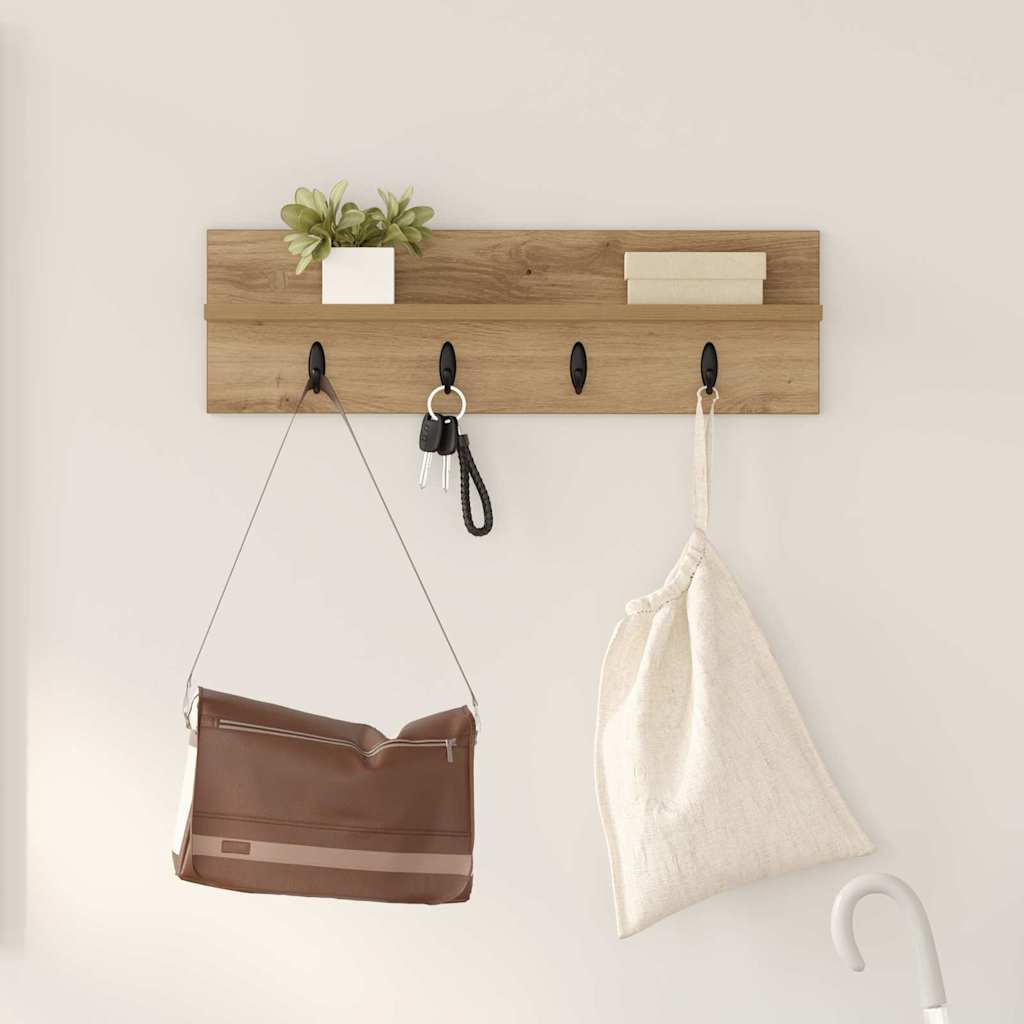 Wandgemonteerde kapstok Artisan Eiken 60 x 10,5 x 18 cm is nu te koop bij PeponiXL, paradijselijk wonen!