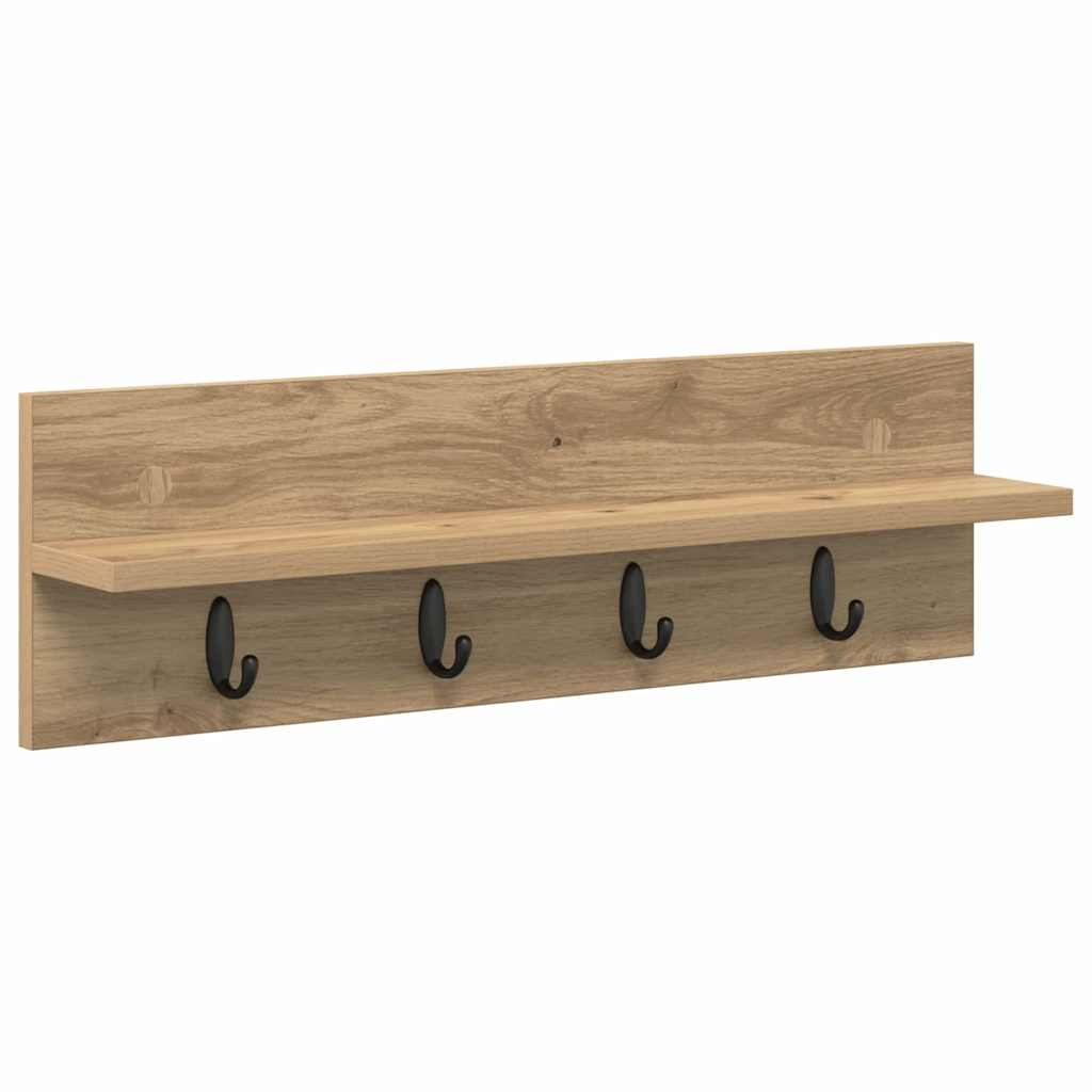 Wandgemonteerde kapstok Artisan Eiken 60 x 10,5 x 18 cm is nu te koop bij PeponiXL, paradijselijk wonen!