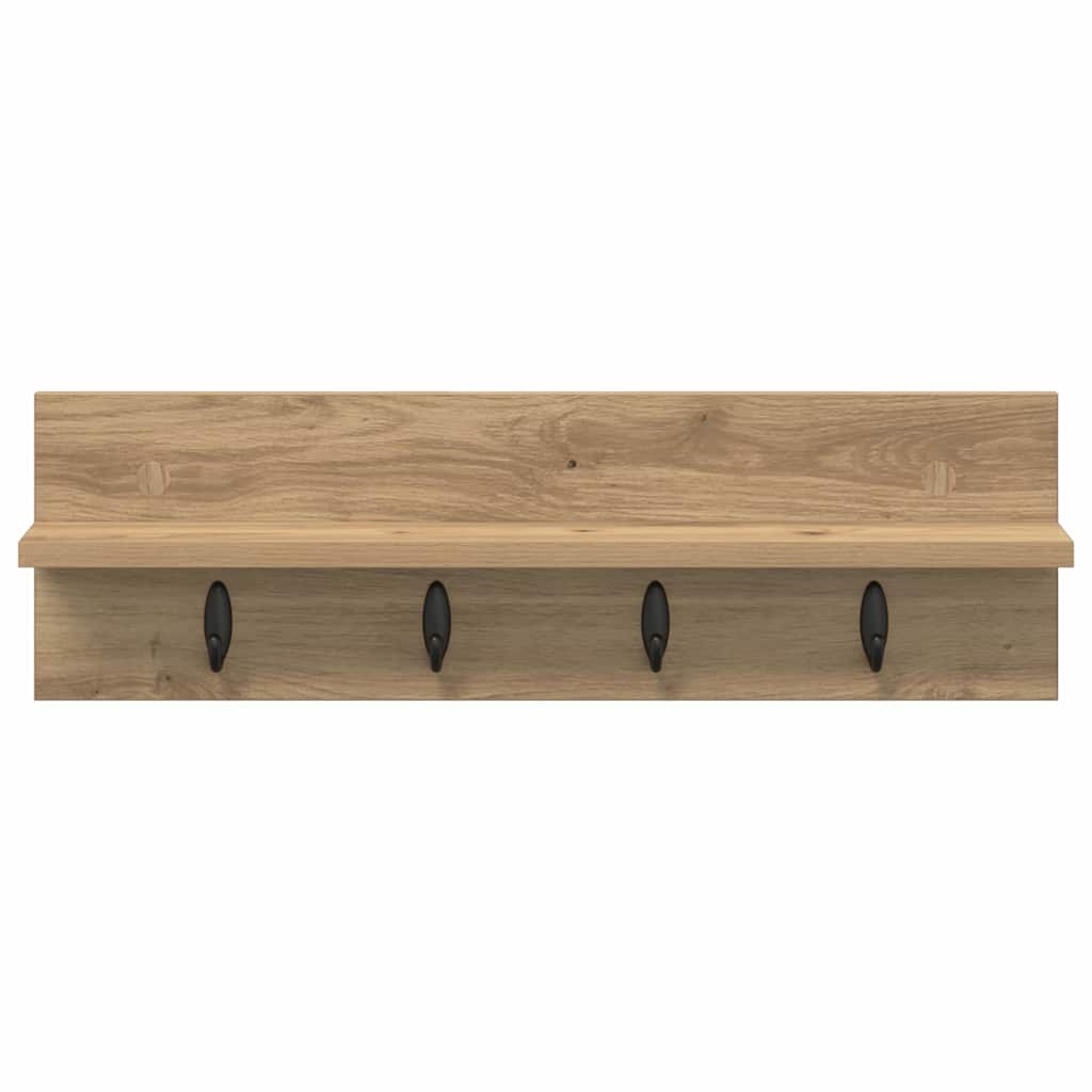 Wandgemonteerde kapstok Artisan Eiken 60 x 10,5 x 18 cm is nu te koop bij PeponiXL, paradijselijk wonen!