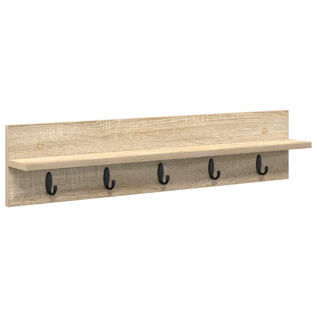 Wandgemonteerde kapstok Sonoma Eiken 80 x 10,5 x 18 cm is nu te koop bij PeponiXL, paradijselijk wonen!