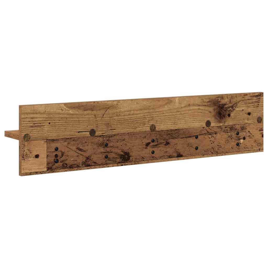 Wandgemonteerde kapstok Oudhout 80 x 10,5 x 18 cm Bewerkt hout