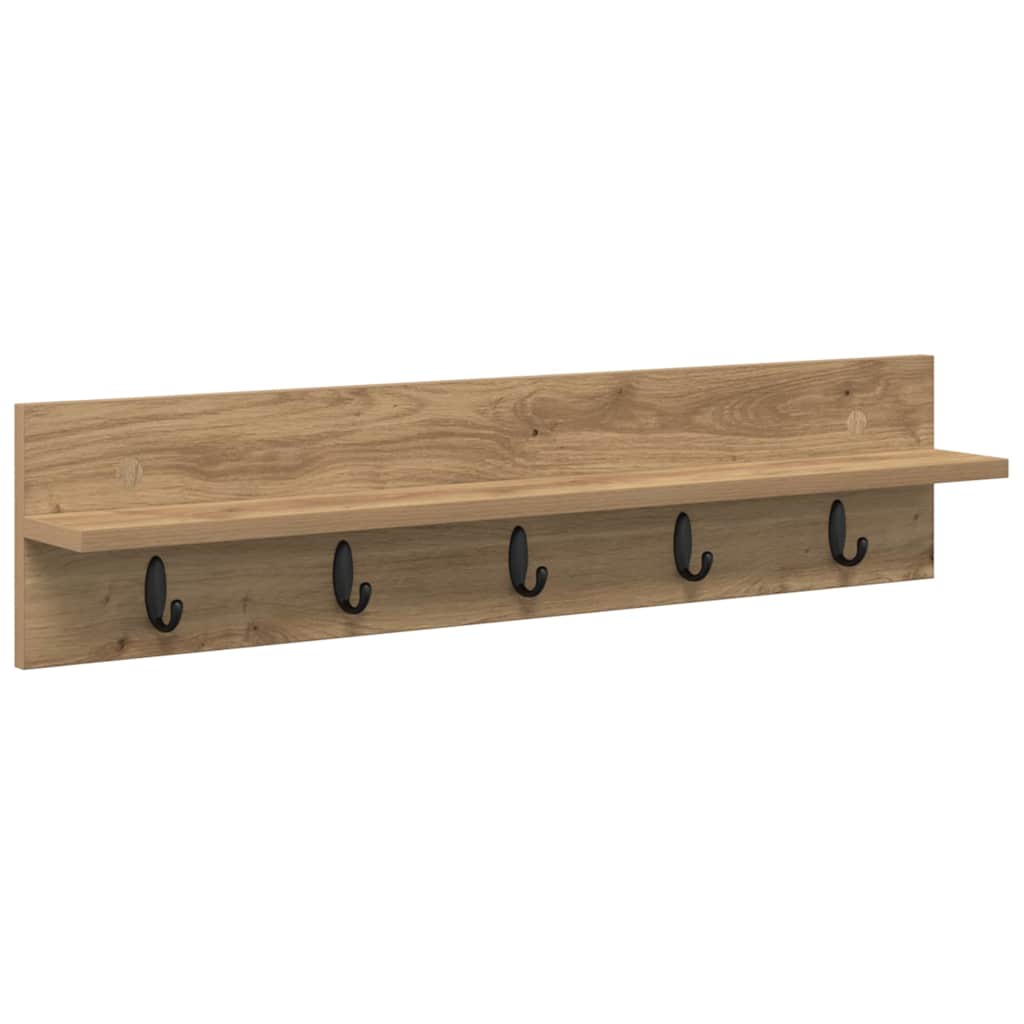 Wandgemonteerde kapstok Artisan Eiken 80 x 10,5 x 18 cm is nu te koop bij PeponiXL, paradijselijk wonen!