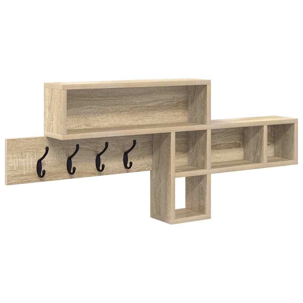 Wandgemonteerde kapstok Sonoma Eiken 100 x 12 x 43,5 cm is nu te koop bij PeponiXL, paradijselijk wonen!