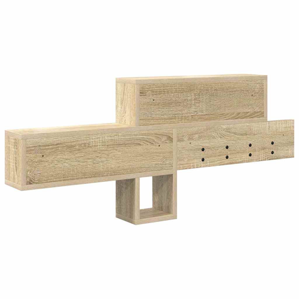 Wandgemonteerde kapstok Sonoma Eiken 100 x 12 x 43,5 cm is nu te koop bij PeponiXL, paradijselijk wonen!