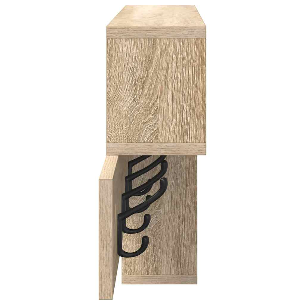 Wandgemonteerde kapstok Sonoma Eiken 100 x 12 x 43,5 cm is nu te koop bij PeponiXL, paradijselijk wonen!