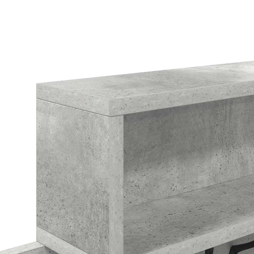 Wandgemonteerde kapstok Beton Grijs 100 x 12 x 43,5 cm is nu te koop bij PeponiXL, paradijselijk wonen!