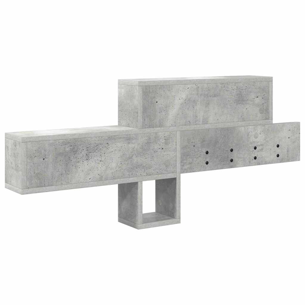 Wandgemonteerde kapstok Beton Grijs 100 x 12 x 43,5 cm is nu te koop bij PeponiXL, paradijselijk wonen!