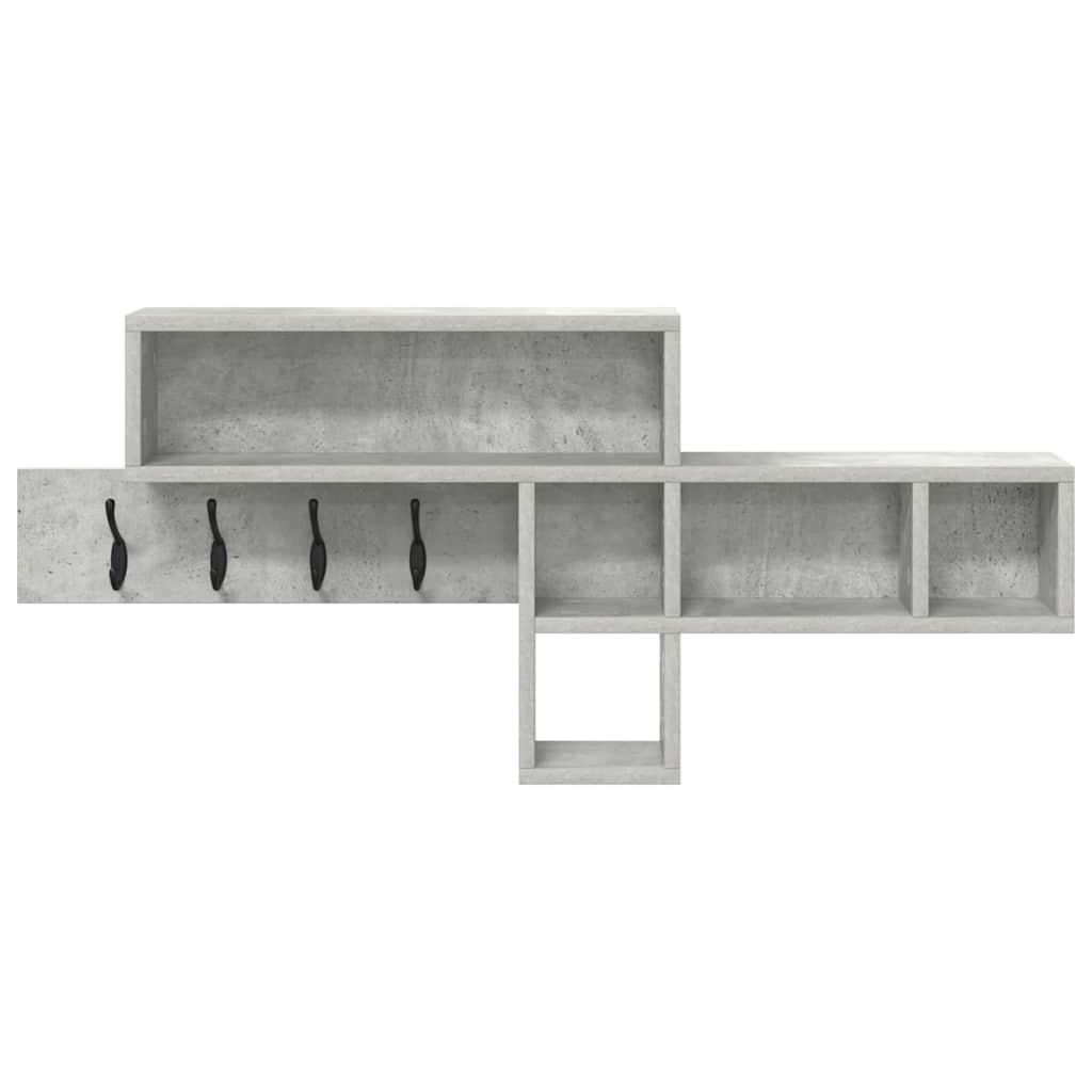 Wandgemonteerde kapstok Beton Grijs 100 x 12 x 43,5 cm is nu te koop bij PeponiXL, paradijselijk wonen!