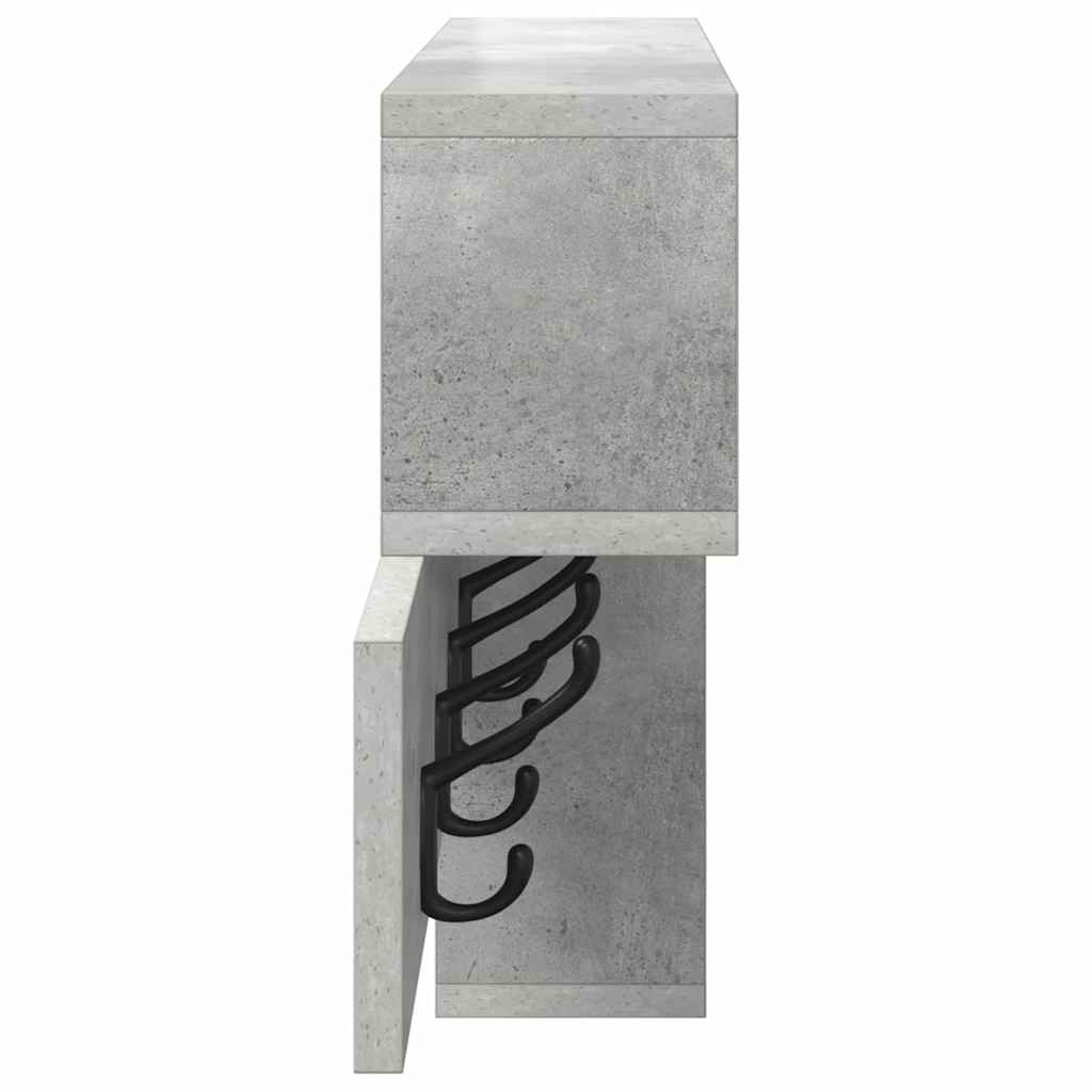Wandgemonteerde kapstok Beton Grijs 100 x 12 x 43,5 cm is nu te koop bij PeponiXL, paradijselijk wonen!
