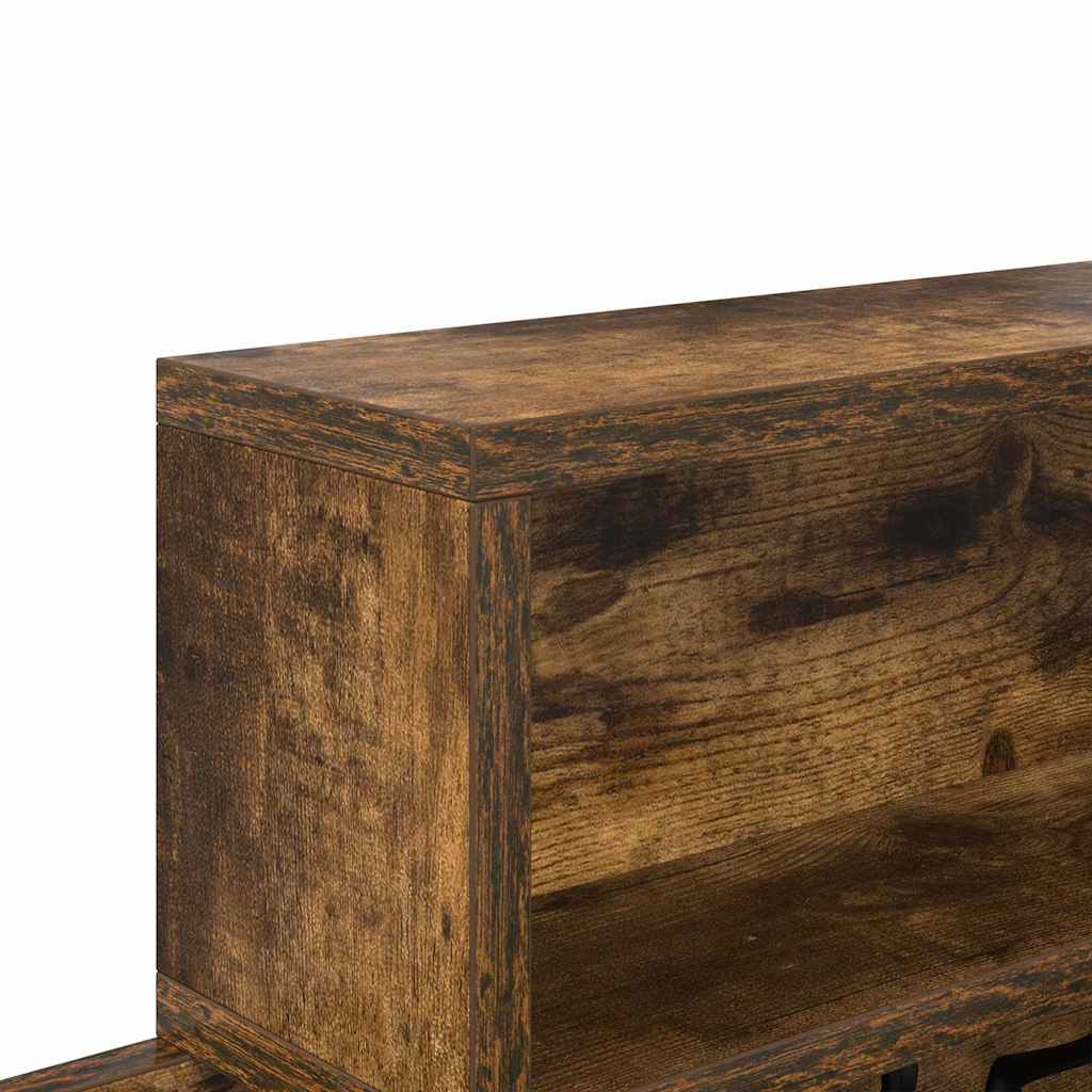 Wandgemonteerde kapstok Gerookt eiken 100 x 12 x 43,5 cm is nu te koop bij PeponiXL, paradijselijk wonen!