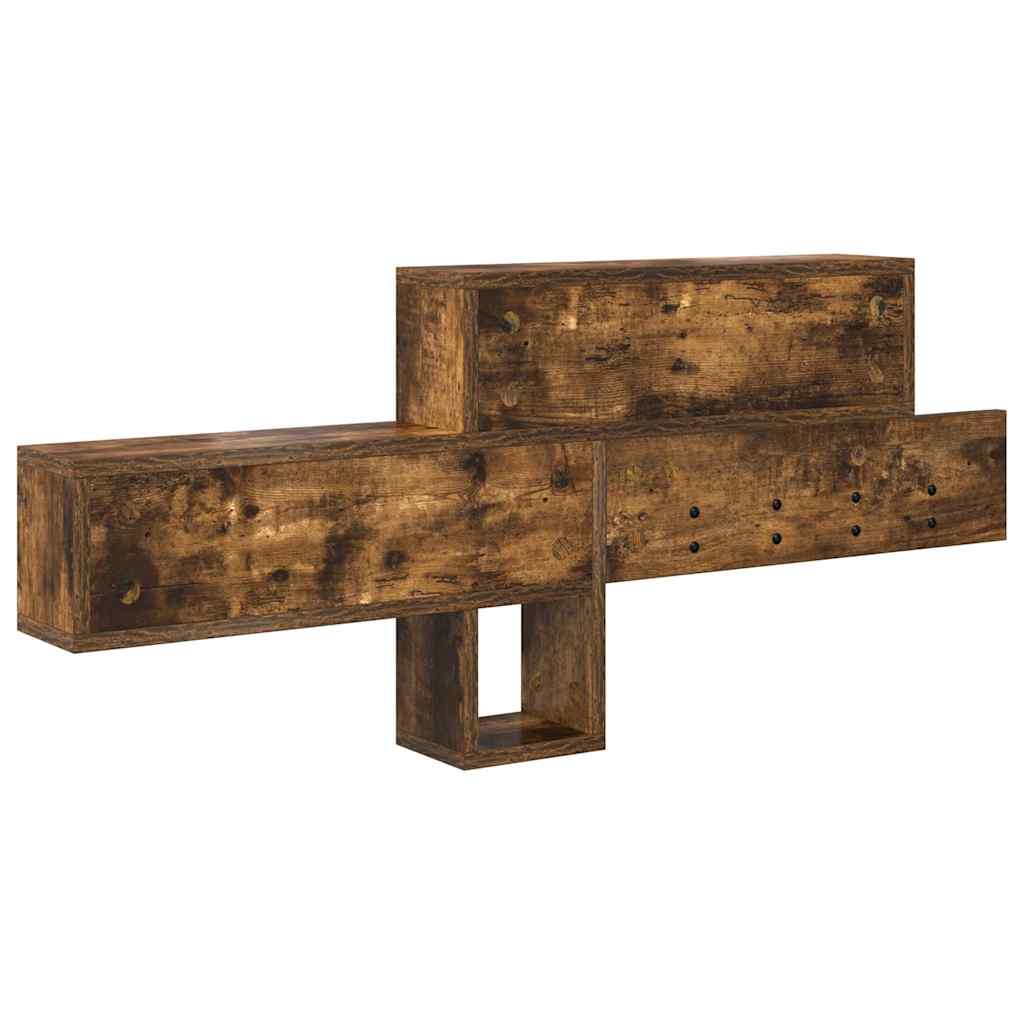 Wandgemonteerde kapstok Gerookt eiken 100 x 12 x 43,5 cm is nu te koop bij PeponiXL, paradijselijk wonen!